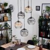 Ripoll hanging light, globe light, Cluster pendant lamp Amber, clear, Smoke-coloured, 5-light sources