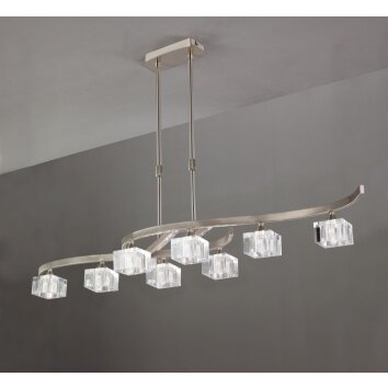 Mantra Cuadrax hanging light matt nickel, 8-light sources