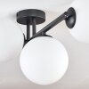 Gastor ceiling light, globe light white, 3-light sources