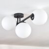 Gastor ceiling light, globe light white, 3-light sources