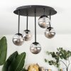 Chehalis ceiling light, globe light Smoke-coloured, 5-light sources