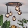 Chehalis ceiling light, globe light Smoke-coloured, 5-light sources