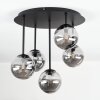 Chehalis ceiling light, globe light Smoke-coloured, 5-light sources