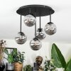 Chehalis ceiling light, globe light Smoke-coloured, 5-light sources