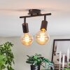Geira ceiling light black, 2-light sources