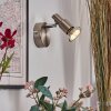 Firan wall light, wall spotlight LED chrome, matt nickel, 1-light source