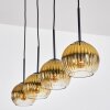 Koyoto hanging light, globe light, pendant light gold, clear, 4-light sources