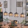 Koyoto hanging light, globe light, pendant light clear, Smoke-coloured, 4-light sources