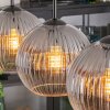 Koyoto hanging light, globe light, pendant light clear, Smoke-coloured, 4-light sources