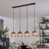 Koyoto hanging light, globe light, pendant light clear, Smoke-coloured, 4-light sources
