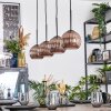 Koyoto hanging light, globe light, pendant light coppery, 4-light sources