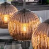 Koyoto hanging light, globe light, pendant light coppery, 4-light sources