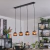 Koyoto hanging light, globe light, pendant light coppery, 4-light sources
