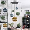 Koyoto hanging light, globe light, Cluster pendant lamp blue, gold, green, 5-light sources