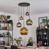Koyoto hanging light, globe light, Cluster pendant lamp blue, gold, green, 5-light sources
