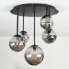 Chehalis ceiling light, globe light Smoke-coloured, 5-light sources