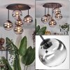 Chehalis ceiling light, globe light clear, Smoke-coloured, 5-light sources