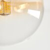 Chehalis ceiling light, globe light Amber, clear, 5-light sources