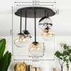 Chehalis ceiling light, globe light Amber, clear, Smoke-coloured, 5-light sources