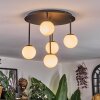 Chehalis ceiling light, globe light white, 5-light sources