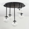 Chehalis ceiling light, globe light clear, 5-light sources