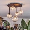 Chehalis ceiling light, globe light clear, 5-light sources
