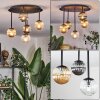 Chehalis ceiling light, globe light Amber, clear, Smoke-coloured, 5-light sources