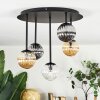 Chehalis ceiling light, globe light Amber, clear, Smoke-coloured, 5-light sources