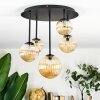 Chehalis ceiling light, globe light Amber, 5-light sources