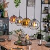 Koyoto hanging light, globe light, pendant light gold, clear, coppery, Smoke-coloured, 4-light sources