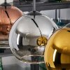 Koyoto hanging light, globe light, pendant light gold, clear, coppery, Smoke-coloured, 4-light sources