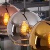 Koyoto hanging light, globe light, pendant light gold, clear, coppery, Smoke-coloured, 4-light sources