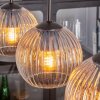 Koyoto hanging light, globe light, pendant light Amber, clear, 4-light sources