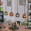 Ripoll hanging light, globe light, pendant light blue, green, coppery, 4-light sources