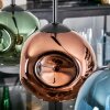 Ripoll hanging light, globe light, pendant light blue, green, coppery, 4-light sources