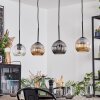 Ripoll hanging light, globe light, pendant light Amber, clear, Smoke-coloured, 4-light sources