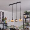 Ripoll hanging light, globe light, pendant light Amber, clear, Smoke-coloured, 4-light sources