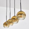 Ripoll hanging light, globe light, pendant light gold, clear, 4-light sources