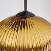 Koyoto hanging light, globe light, Cluster pendant lamp chrome, gold, clear, coppery, Smoke-coloured, 5-light sources
