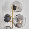 Ripoll globe light, wall light gold, black, 3-light sources