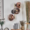 Koyoto globe light, wall light gold, black, 3-light sources