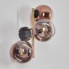 Koyoto globe light, wall light gold, black, 3-light sources