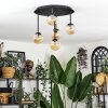 Chehalis ceiling light, globe light 39.5 cm Amber, 5-light sources