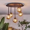 Chehalis ceiling light, globe light 39.5 cm Amber, 5-light sources
