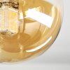 Chehalis ceiling light, globe light 39.5 cm Amber, Smoke-coloured, 5-light sources