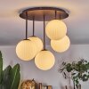 Chehalis ceiling light, globe light white, 5-light sources