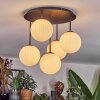 Chehalis ceiling light, globe light white, 5-light sources