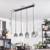 Ripoll hanging light, globe light, pendant light clear, Smoke-coloured, 4-light sources