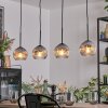 Ripoll hanging light, globe light, pendant light clear, Smoke-coloured, 4-light sources