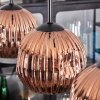 Ripoll hanging light, globe light, pendant light coppery, 4-light sources